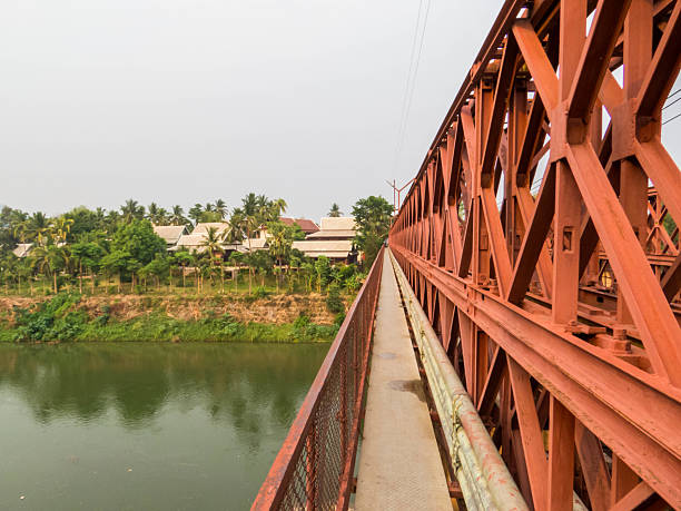 View of the Old French Bridge in Luang Prabang, Laos