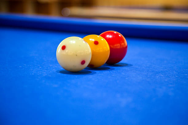 istock billiard ball on the billiard table 2207644098