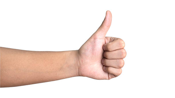 istock Hand gesture - thumbs up, isolated on a white background. 2207647217