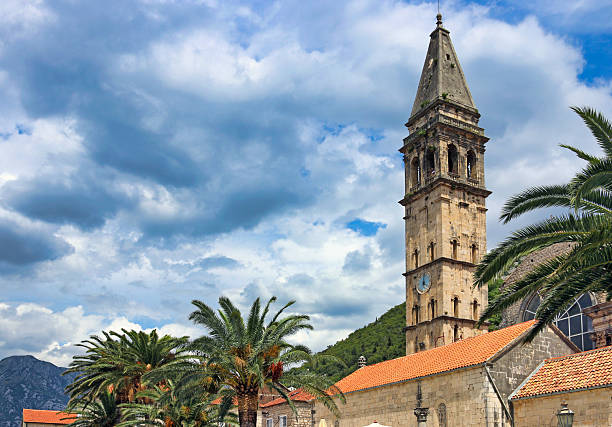 istock Saint Nicholas church tower in Perast town, Montenegro 2207654709