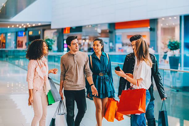 istock Group of friends shopping together 2207660861
