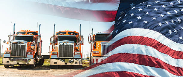 istock american truck with us flag 2207663353