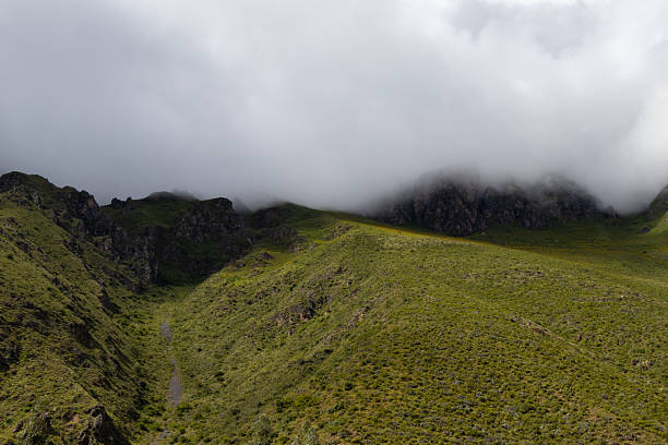 The Andes Mountains on a cloudy day