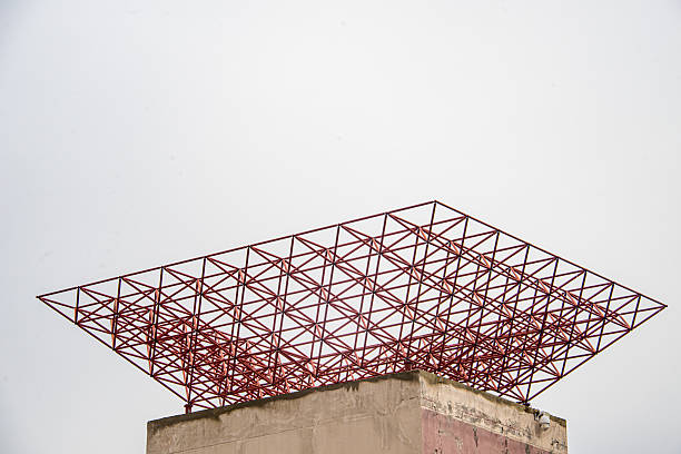 Metal truss system architectural detail