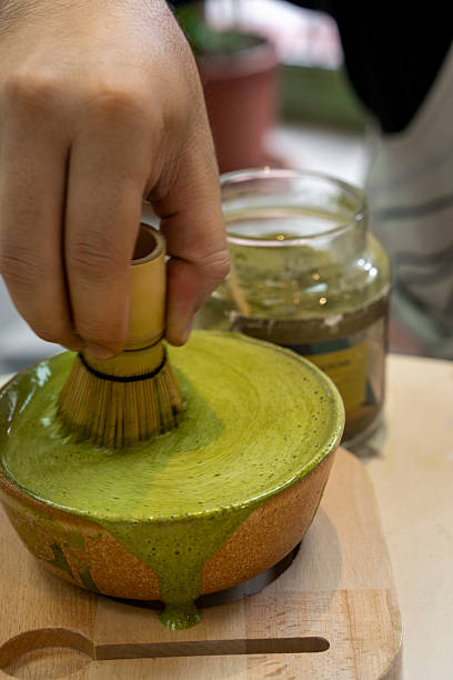 istock The man is mixing the matcha. 2207672174