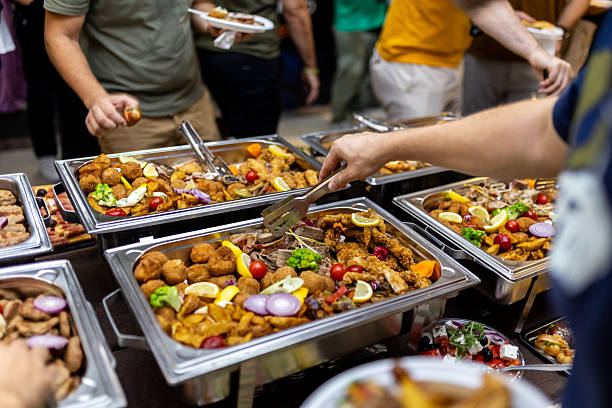 istock Diverse culinary spread at a community gathering featuring various dishes and vibrant food presentation 2207673104
