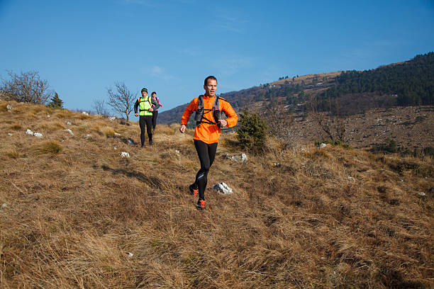 istock Trail Running Competition in Scenic Mountain Landscape 2207677828
