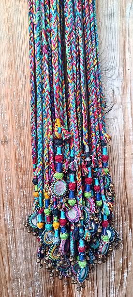 istock Colorful handmade decoration on a wooden background. 2207680269