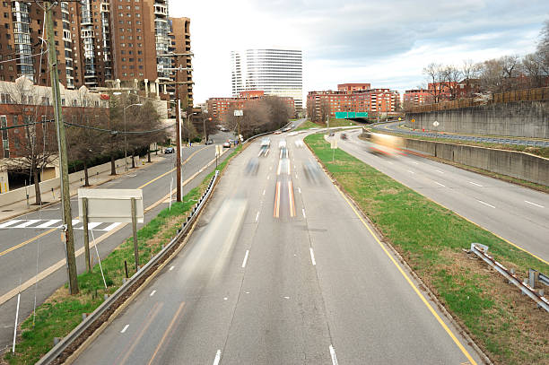 istock high angle view of multilane highway in the city 2207684201