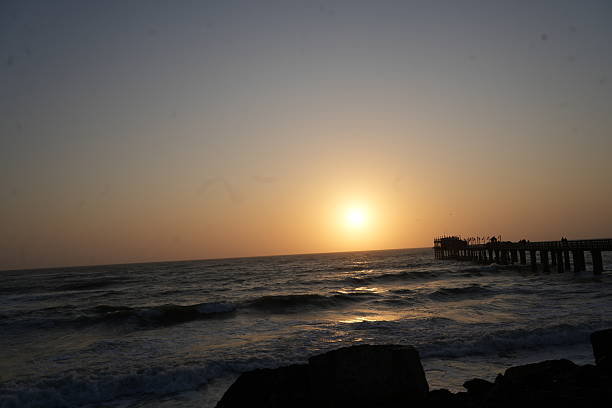sunset on the Atlantic Ocean from Africa