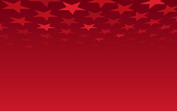 illustrazioni stock, clip art, cartoni animati e icone di tendenza di usa american stars 3d depth background pattern - sfondo rosso