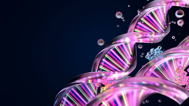 DNA abstract digital visualization. Changes in the genome, scientific transformations. Digital AI - Artificial Intelligence concept. DNA research digital concept genetic mutation stock pictures, royalty-free photos & images