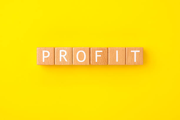 istock Block Words with Profit on a Yellow Background 2207701682