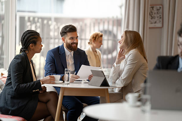 istock Morning vibes in a business lounge bar. 2207710385