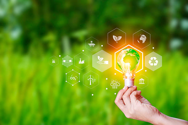 istock green energy concept, help reduce global warming. eco friendly
natural background light bulb on green leaf, green energy icon around it. Innovation inspiration. Idea innovative. 2207711723