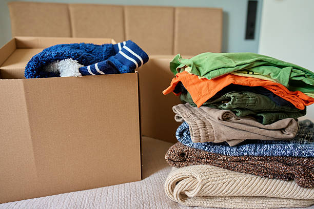 istock Boxes of Donated Clothes for Charity 2207714831