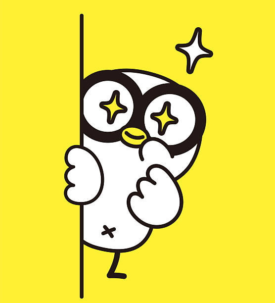 A cute bird with large glasses and sparkling eyes, smiling, behind a wall, peeking, standing. Front view, black outline with flat colors, minimalist style Minimalist Style Characters Designs Vector Art Illustration.
A cute bird with large glasses and sparkling eyes, smiling, behind a wall, peeking, standing. Front view, black outline with flat colors, minimalist style. duck detective cartoon stock illustrations