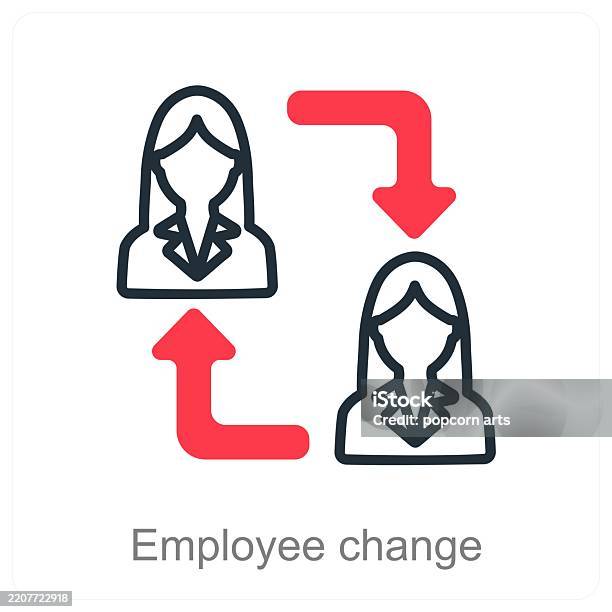 Employe Change Employee Change Stock Illustration - Download Image Now - Change, Decal ...