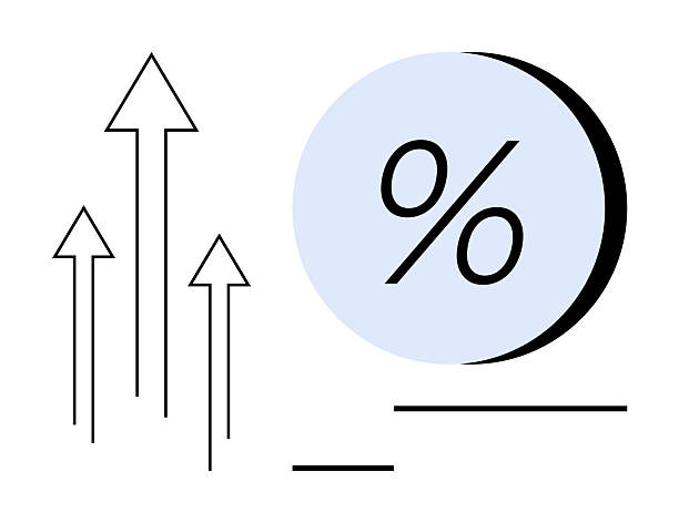 istock Arrows Increasing and Percentage Symbol Illustrating Growth and Financial Trends 2207724527
