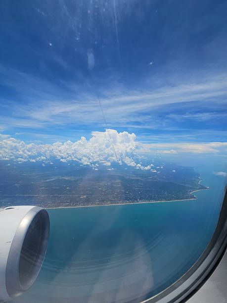 istock The sky from the airplane window 2207729778