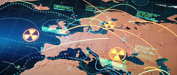 istock Nuclear battlefield map of Europe 2207733725