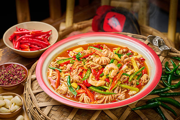 istock Spicy and classic Sichuan cuisine (the text in the picture means 