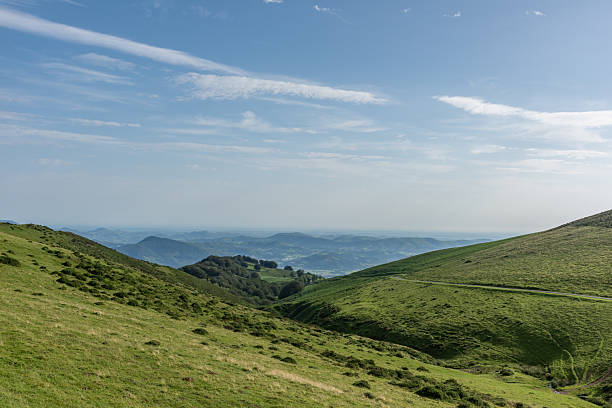On the first day of the Camino de Santiago from saint-jean-pied-de-port, the weather was clear in the Pyrenees.