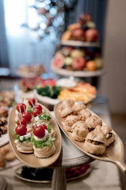 istock Gourmet Appetizers on Wooden Trays 2207752985