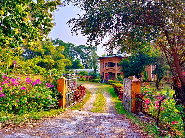 istock Charming rural house with garden. 2207754146