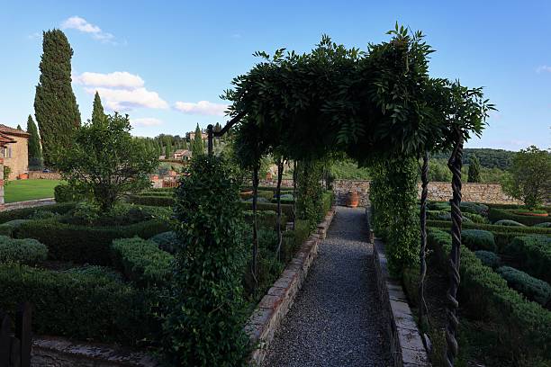 istock Picturesque Italian Garden with Stone Path 2207764670