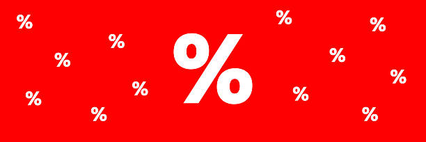 istock red discount sale banner or header with percentage symbol 2207770392