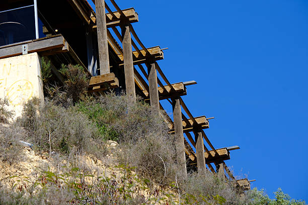istock Modern architectural structure with blue sky and natural vegetation 2207774397