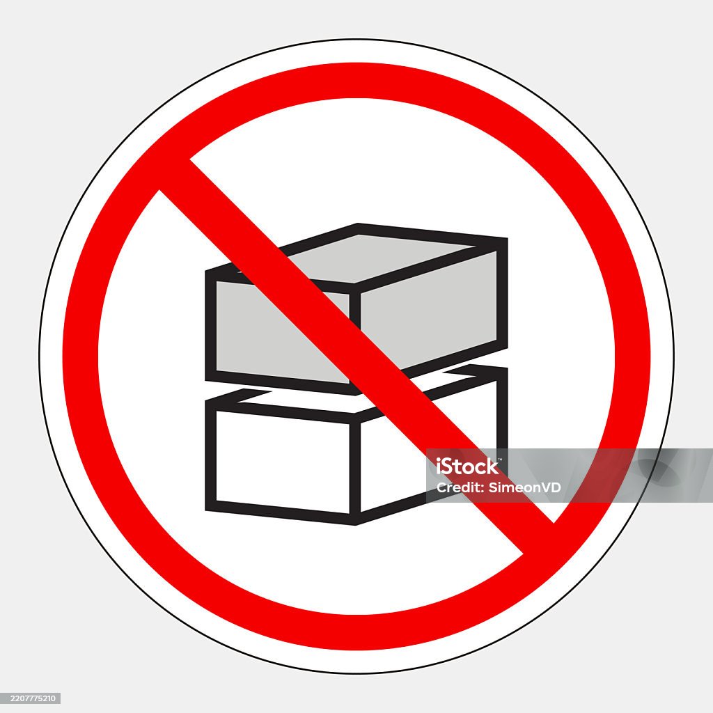 No Stacking Racks Ilustración de Do Not Stack Packaging Symbol Sign And Label Indicating ...
