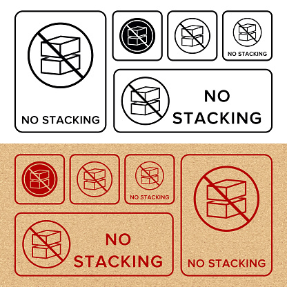No Stack Protector Do Not Stack Packaging Symbol Sign And Label Indicating That Items ...
