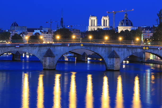 istock Night view of the river Seine in Paris 2207777720