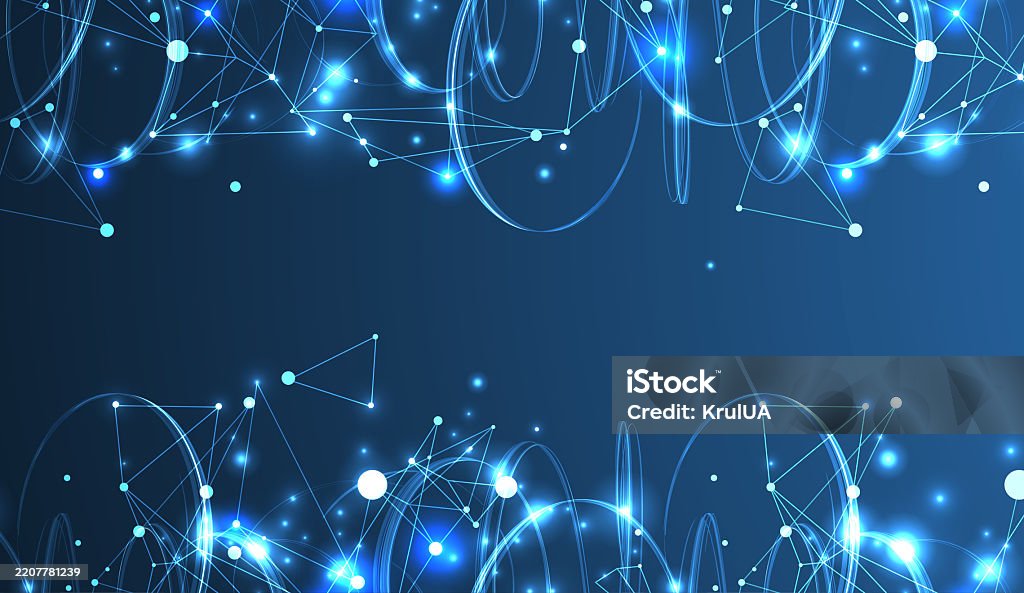 Science Format Background Template For Science And Technology Presentation Plexus Style ...