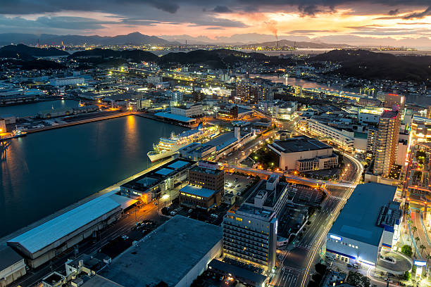 istock Sunset View Above Shimonoseki in Yamaguchi, Japan 2207781805