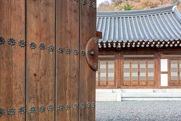 istock Traditional Korean Architectural Style Hanok Housing Landscape 2207783469