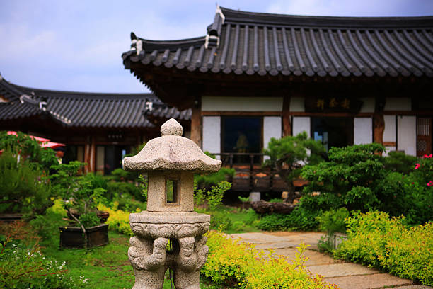 istock Traditional Korean Architectural Style Hanok Housing Landscape 2207784097