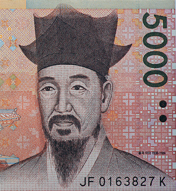 Portrait of  Yulgok Yi I Pattern Design ​on Korean Won Banknote