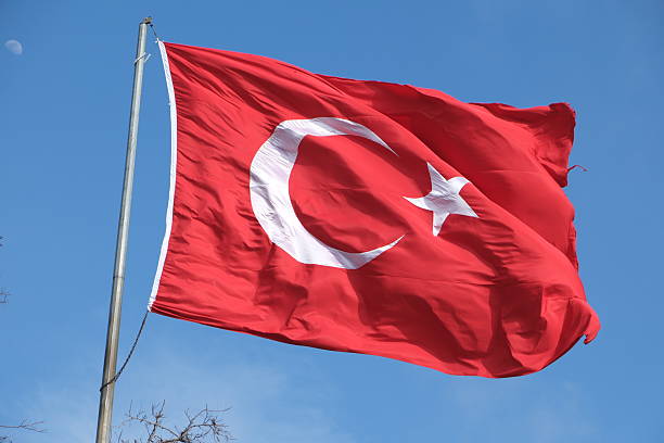 istock a red flag of turkey 2207785343