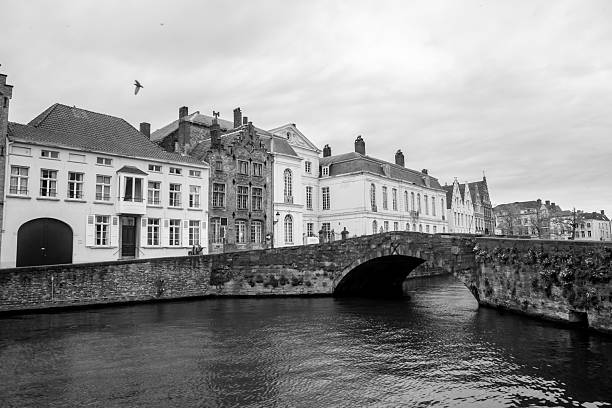A bridge across the river Reie in Bruges, Belgium