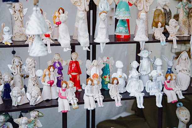 istock Handmade clay angels, dolls, and couples 2207799581