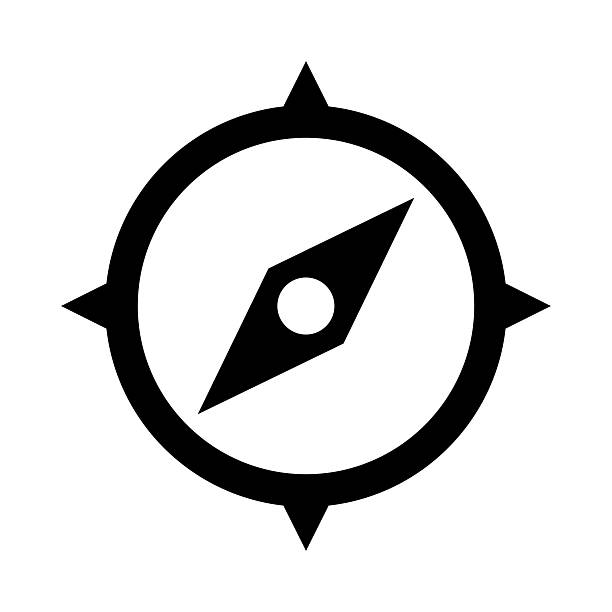 значок компаса - компас stock illustrations