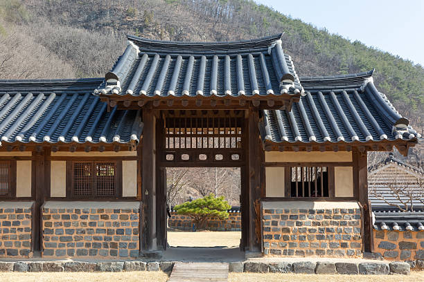 istock Traditional Korean Architectural Style Hanok Housing Landscape 2207804034