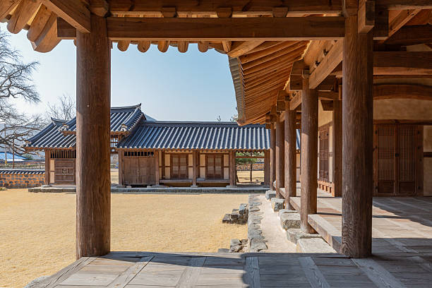Traditional Korean Architectural Style Hanok Housing Landscape