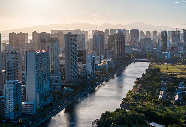 istock Diamond Head & Honolulu Cityscape Aerial View 2207805299