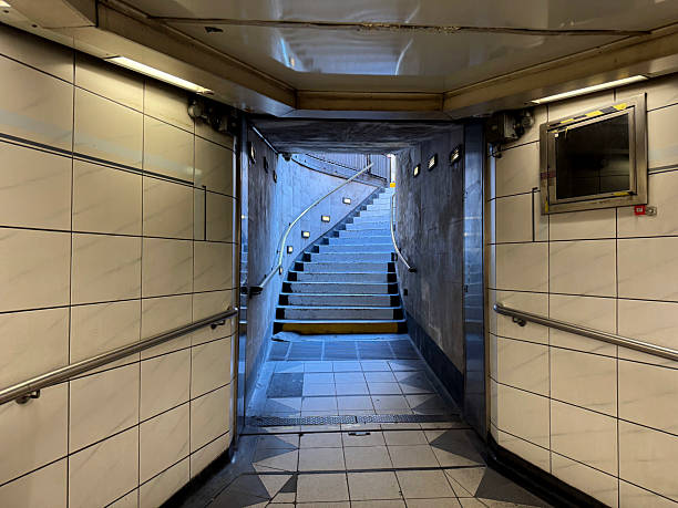 Staircase in an underground station