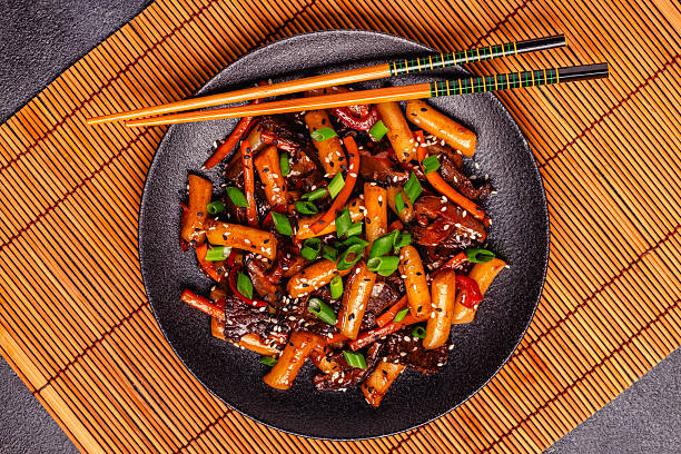 istock Tteokbokki ,Spicy Stir fried Rice Cake. 2207817408