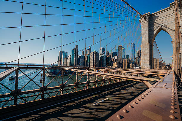 istock Brooklyn Bridge with Manhattan Skyline on a Bright Sunny Day 2207820692